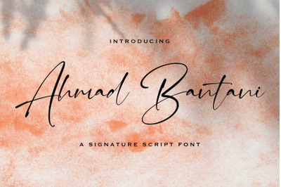 Ahmad Bantani - Signature Font