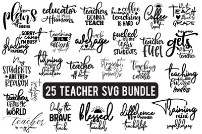 Teacher SVG Bundle, School Svg