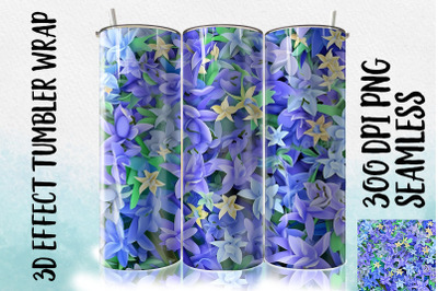 3D Bluebell Tumbler Wrapp