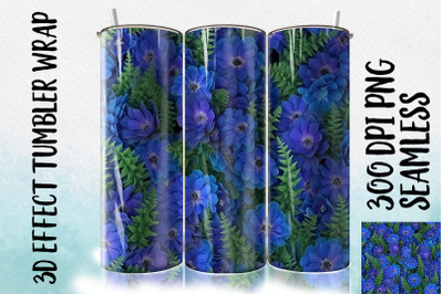 3D Blue Veronica Tumbler Wrap