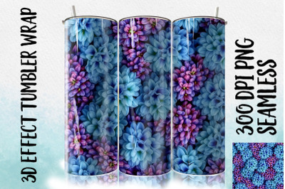 3D Blue Hyacinth Tumbler Wrap