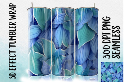 3D Blue Hosta Tumbler Wrap