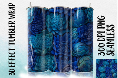 3D Blue Ginger Tumbler Wrap