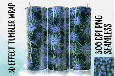 3D Blue Fescue Grass Tumbler Wrap