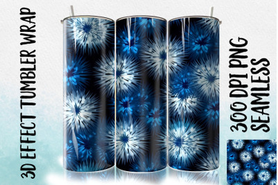 3D Blue Dandelion Tumbler Wrap