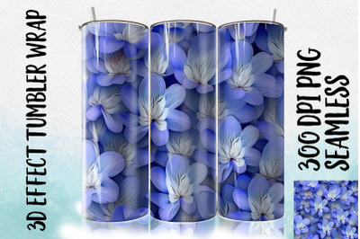 3D Blue Crocus Tumbler Wrap