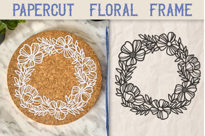 Papercut Floral Frame