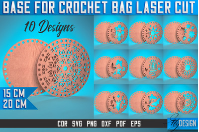 Base for Crochet Bag Laser Cut SVG | Accessories Laser Cut SVG Design