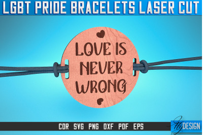 LGBT Pride Bracelets Laser Cut SVG | Accessories Laser Cut SVG Design