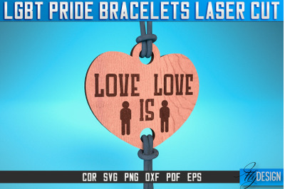 LGBT Pride Bracelets Laser Cut SVG | Accessories Laser Cut SVG Design