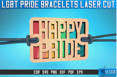 LGBT Pride Bracelets Laser Cut SVG | Accessories Laser Cut SVG Design