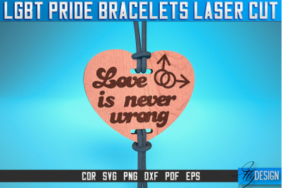 LGBT Pride Bracelets Laser Cut SVG | Accessories Laser Cut SVG Design