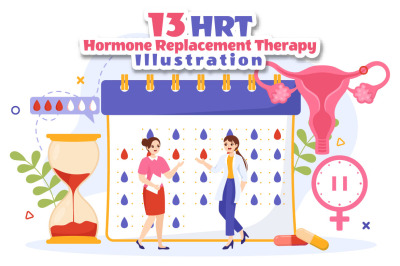 13 Hormone Replacement Therapy Illustration