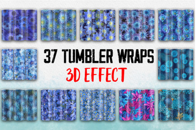 3D Floral Flowers Tumbler Wrap
