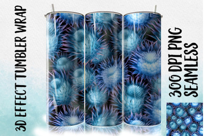 3D Blue Thistle Tumbler Wrap 1