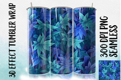 3D Blue Salvia Tumbler Wrap 1