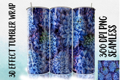 3D Blue Hyacinth Tumbler Wrap 1