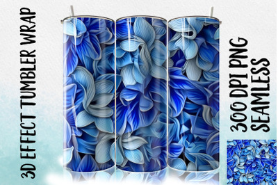 3D Blue Hosta Tumbler Wrap 1