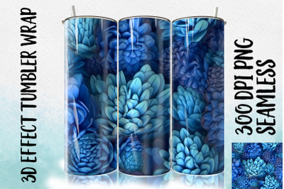 3D Blue Ginger Tumbler Wrap 1