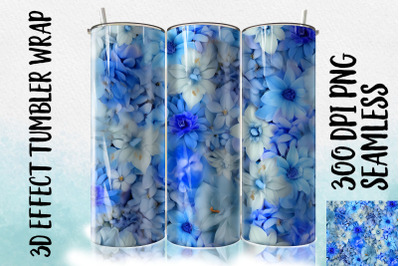 3D Blue Delphinium Tumbler Wrap 1