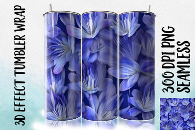 3D Blue Crocus Tumbler Wrap 1