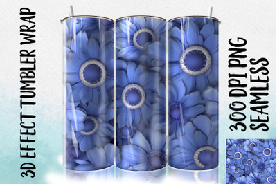 3D Blue Anemone Tumbler Wrap 1