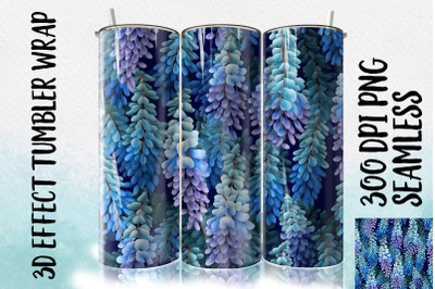 3D Blue Wisteria Tumbler Wrap 2