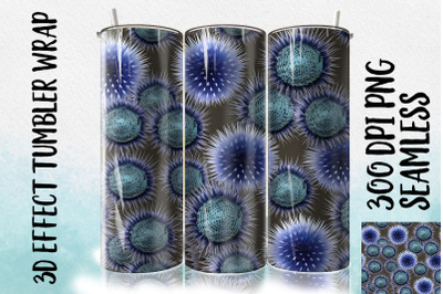 3D Blue Thistle Tumbler Wrap 2