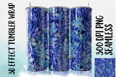 3D Blue Salvia Tumbler Wrap 2