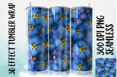 3D Blue Primrose Tumbler Wrap 2