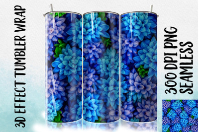 3D Blue Hyacinth Tumbler Wrap 2