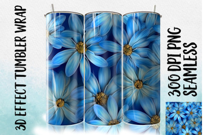 3D Blue Grecian Windflower Tumbler Wrap 2