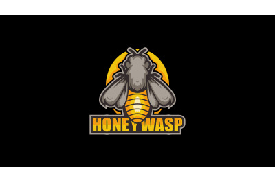 honey bee or wasp logo abstract vector template