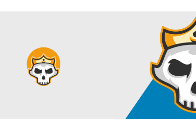 King Skull logo abstract vector template