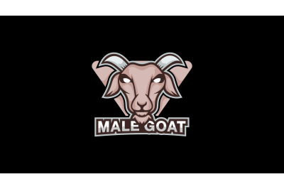 Male Goat head logo abstract vector template