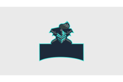 ninja warrior head with swords logo abstract vector template