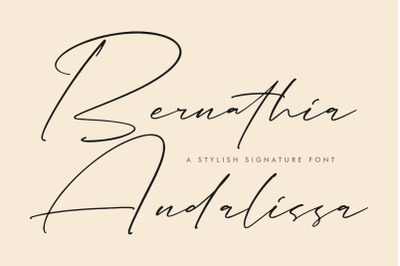Bernathia Andalissa - Stylish Signature Font