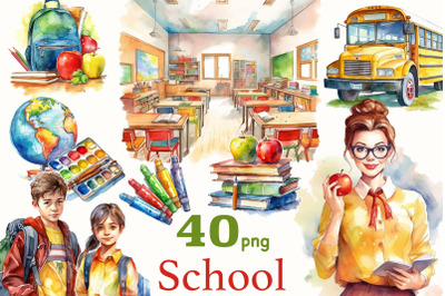 Back To School Clipart | Elementary Illustration PNG