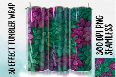 3D Rhododendron leaf Tumbler Wrap 1