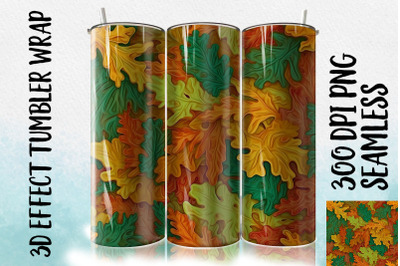 3D Oak leaf Tumbler Wrap 1