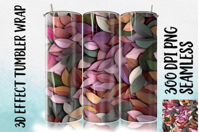 3D Magnolia leaf Tumbler Wrapp 1