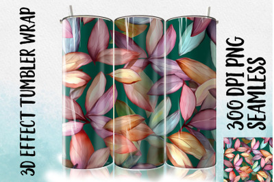 3D Magnolia leaf Tumbler Wrap 1