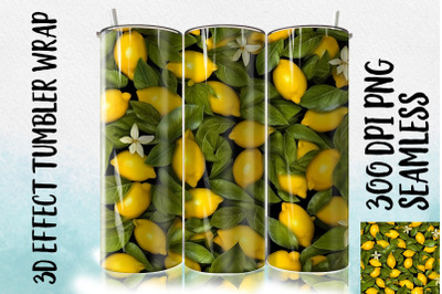 3D Lemon leaf Tumbler Wrapp 1