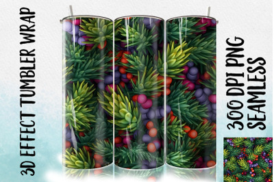 3D Juniper leaf Tumbler Wrap 1