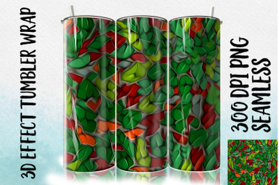 3D Holly leaf Tumbler Wrap 1