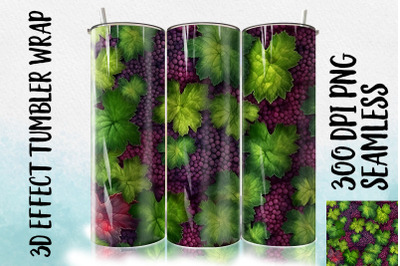 3D Grape leaf Tumbler Wrap 1