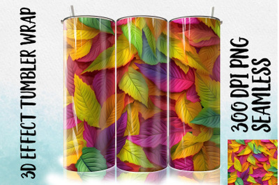 3D Elm leaf Tumbler Wrap 1