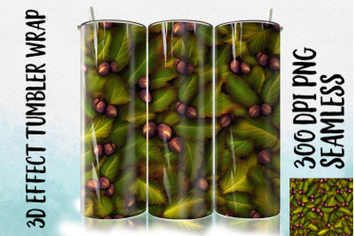 3D Chestnut leaf Tumbler Wrap 1