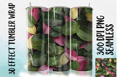 3D Camellia leaf Tumbler Wrap 1