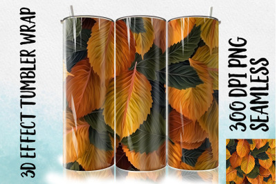 3D Birch leaf Tumbler Wrap 1